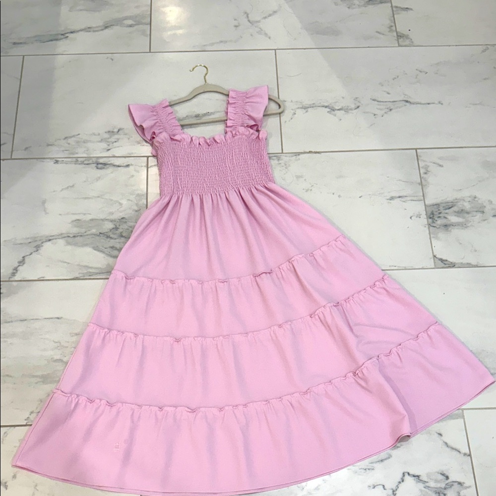 Hill House The Nap Dress in Light Pink Crepe